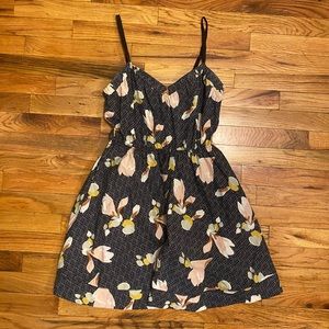 Kimchi Blue Urban Outfitters Black Floral Dress
